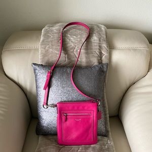 Coach Hot Pink Cerise Leather Crossbody